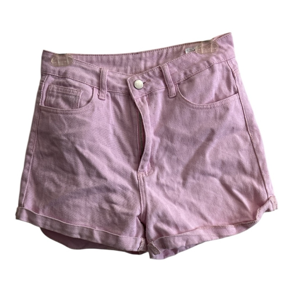 High Waist Pink Casual Shorts
